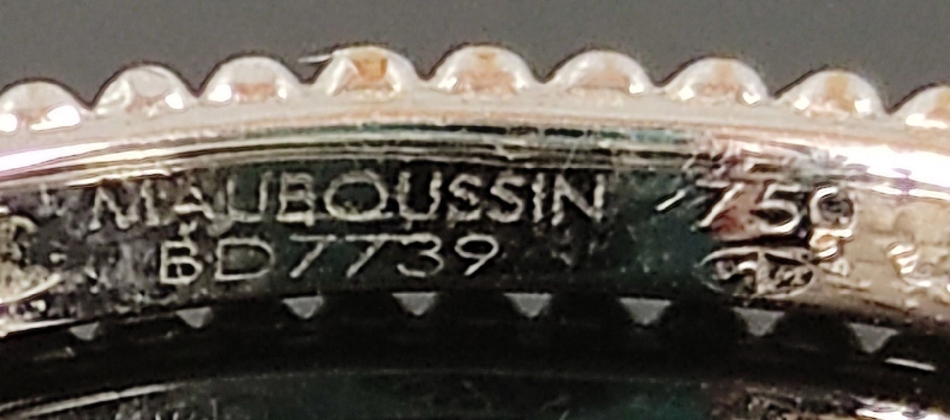 Delicate ring, Mauboussin, Paris, in the center brilliant cut diamond to the left and right baguett - Image 5 of 5