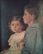 Marquard, Otto (1881 Konstanz - 1969 Reichenau) "Kinderportrait", Öl auf Leinwand, links oben signi