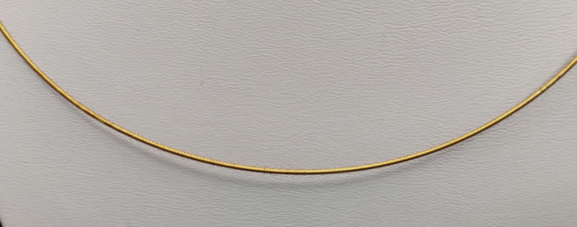 Moderner Halsreif, Verschluss Gelbgold 750/18K, ca. 2g, Länge 46cm