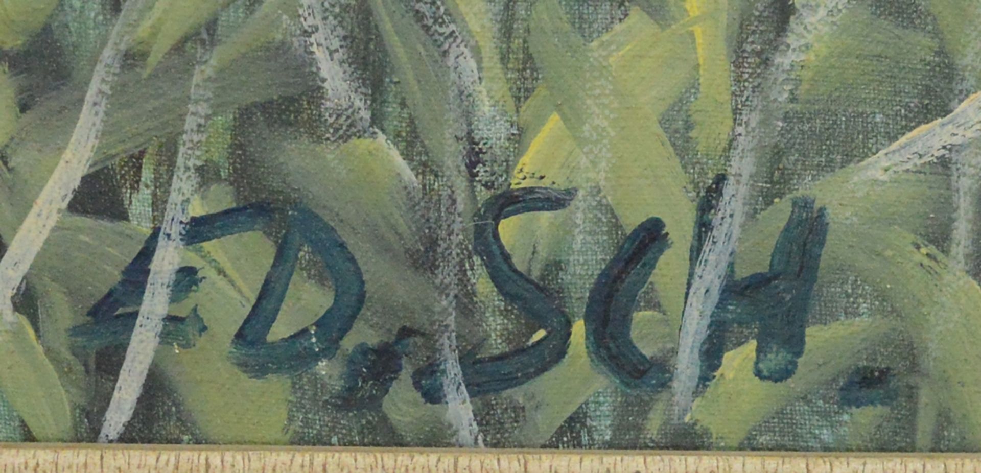 Maler des 20. Jahrhunderts, "Gottlieben", Bodenseeansicht, rechts unten signiert "Ed.Sch.", wohl fü - Bild 3 aus 4