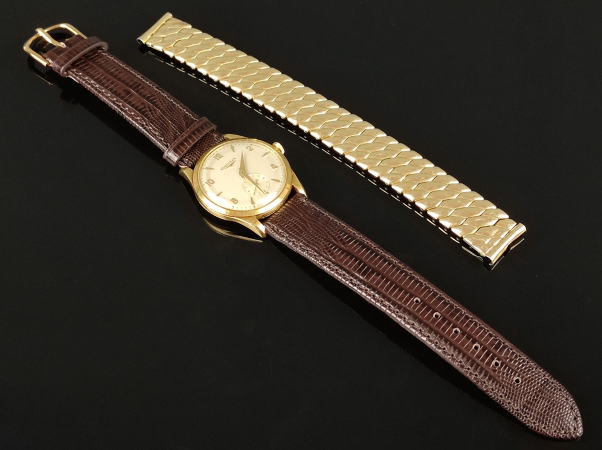 Wristwatch, Longines Calatrava, 8878651 caliber 23Z, 750/18K gold case, clock face with gold indice - Image 5 of 5