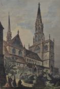 Ansicht Konstanzer Münster, mit tschechischem Titel, Deutsch: Das Münster zu Konstanz, in dem Jan H