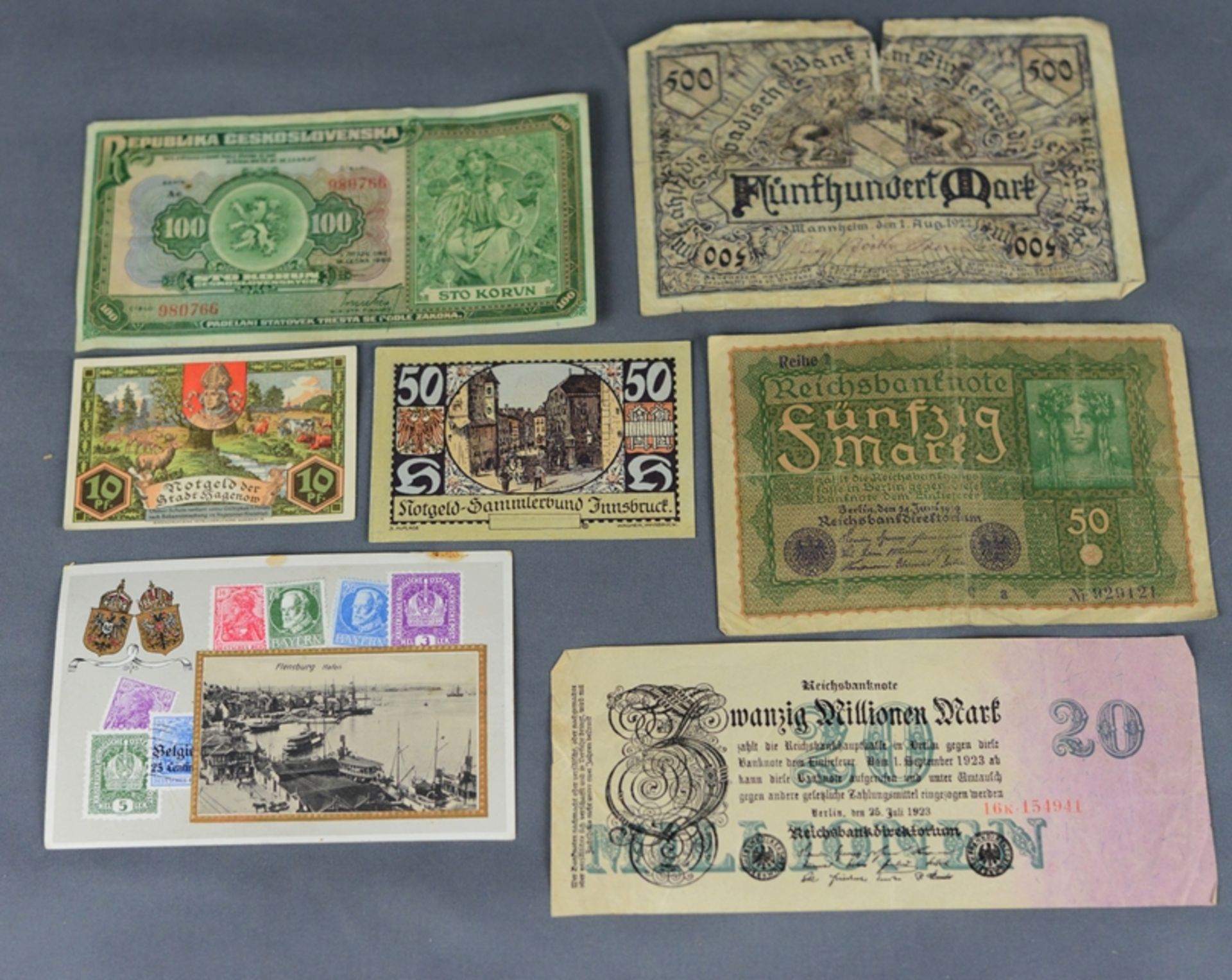 Large assortment of emergency money / inflation money, over 400 bills