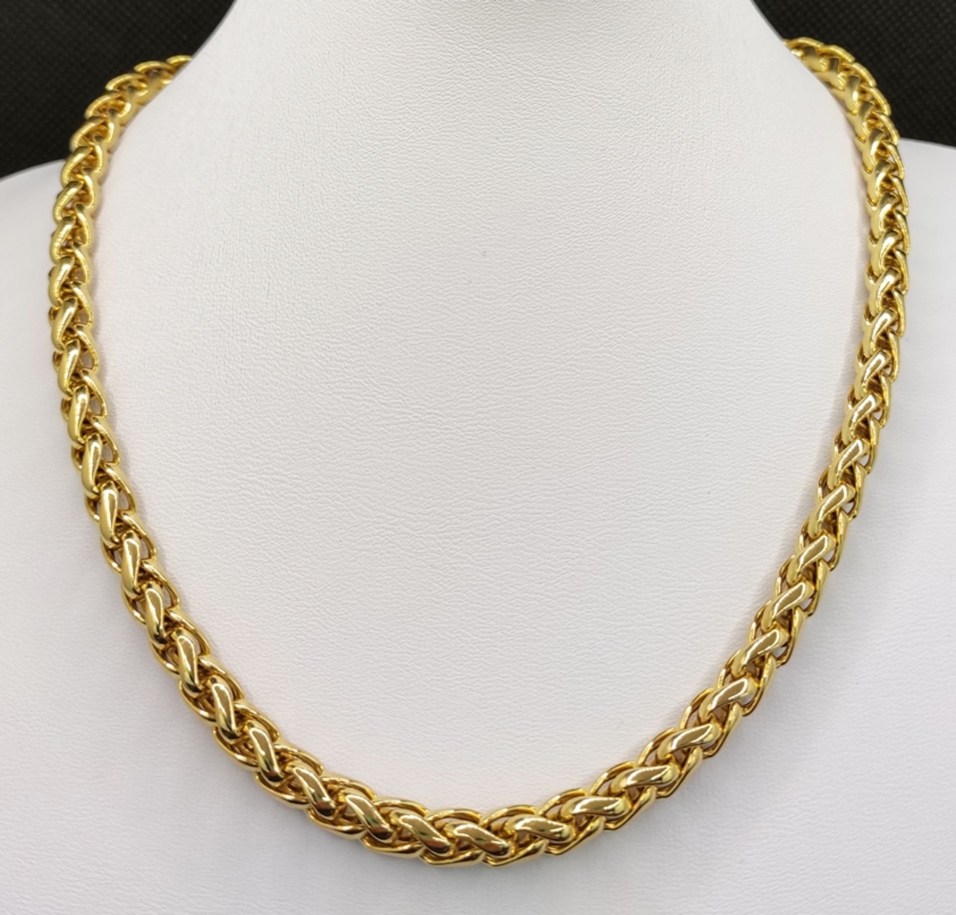 "Wheat" chain with lobster clasp, yellow gold 750/18K, Arezzo, Italy, 31.4g, length 42cm - Image 2 of 3