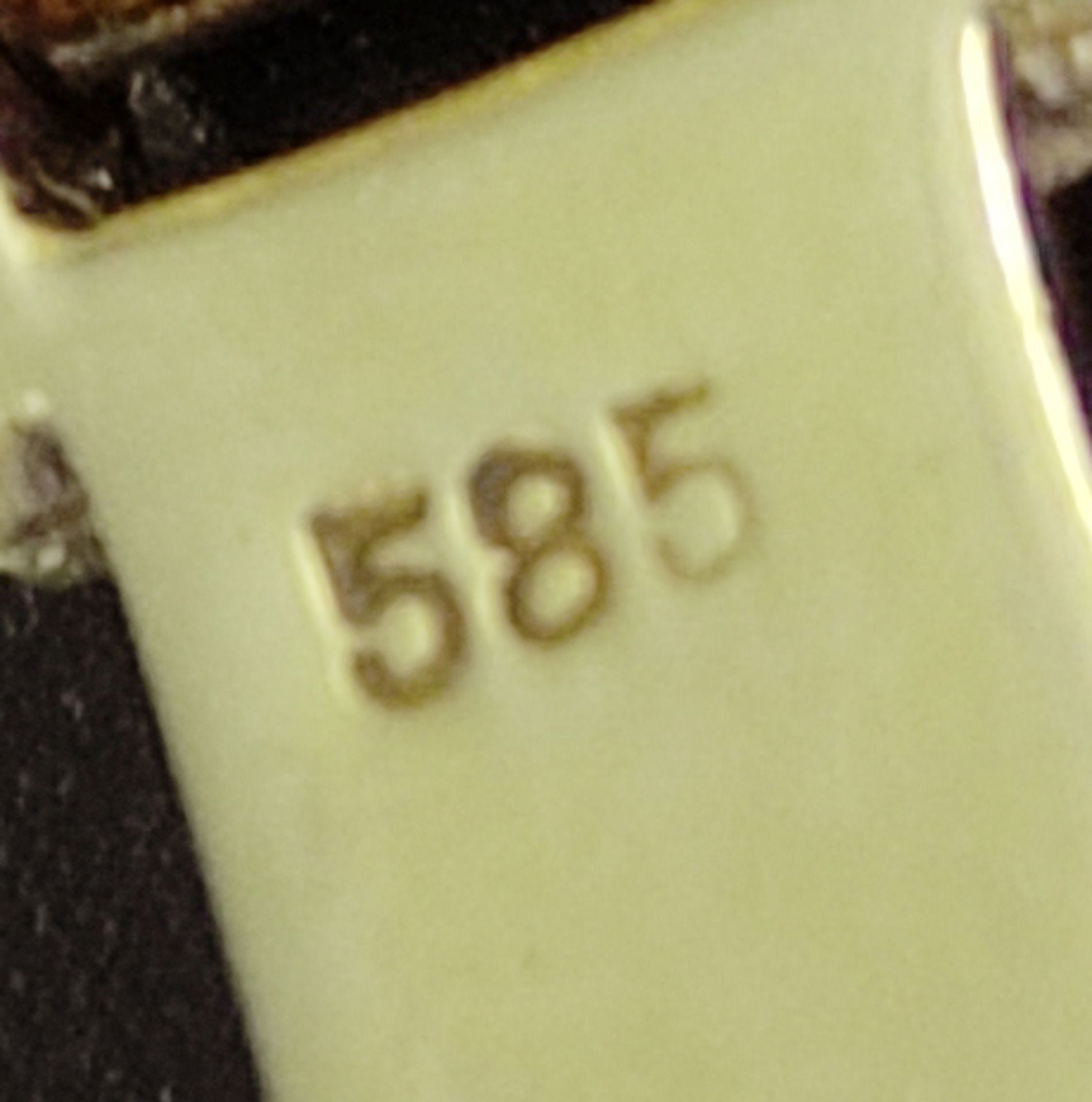 Damenarmbanduhr, Dugena Classic, Uhr gepunzt 585/14K Gelbgold, runde Lunette besetzt mit 30 kleinen - Bild 3 aus 4