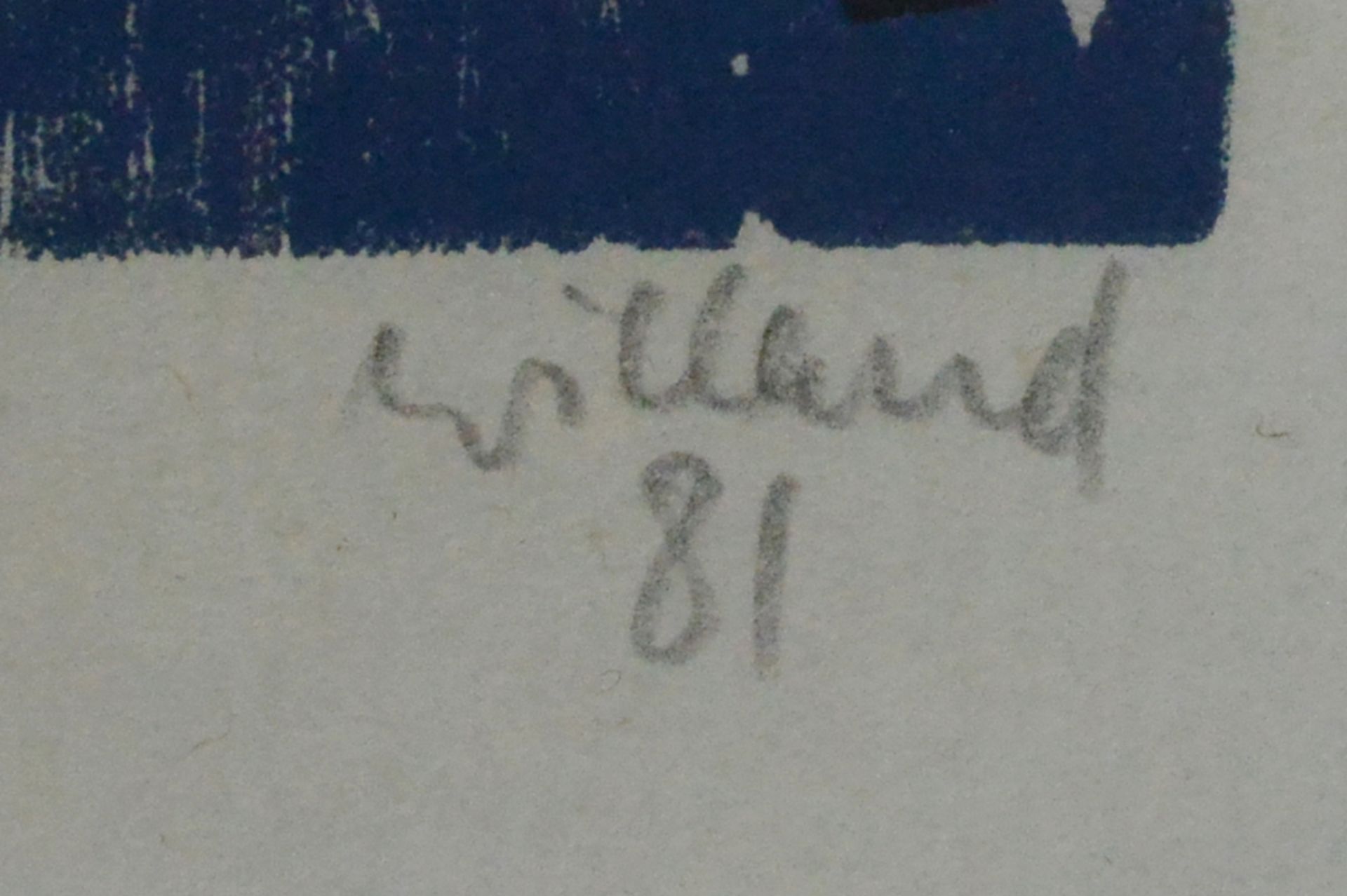 Willand, Detlef (1935 Heidenheim) "Stadtansicht", in zwei Farben, Holzschnitt, Ex. 65/100, rechts u - Bild 4 aus 4