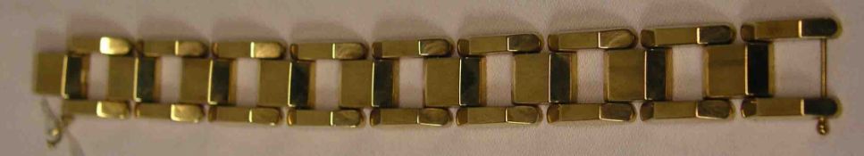 Glieder - Armband. 14 Kt. Gold. Länge: 18cm. 40,2 Gramm.