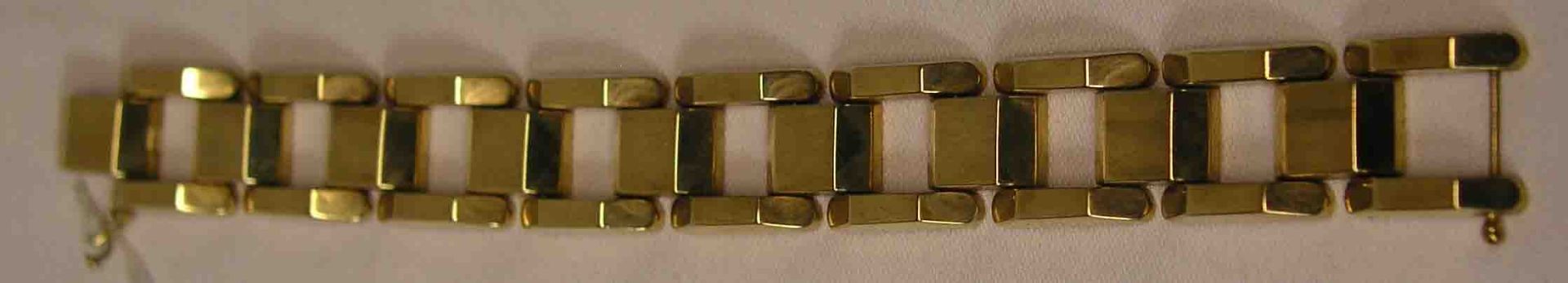 Glieder - Armband. 14 Kt. Gold. Länge: 18cm. 40,2 Gramm.