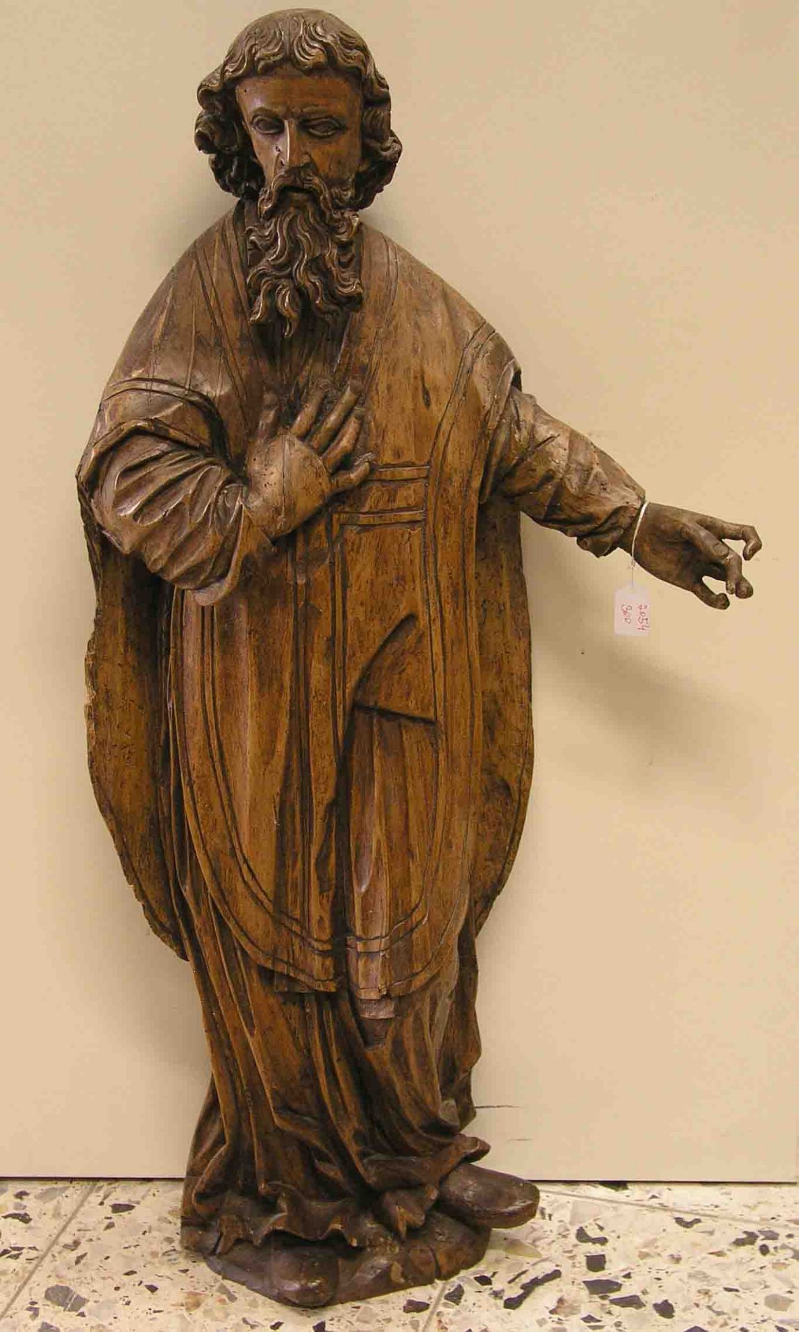 Heiligenfigur um 1800. Holz geschnitzt, Höhe: ca. 94cm.