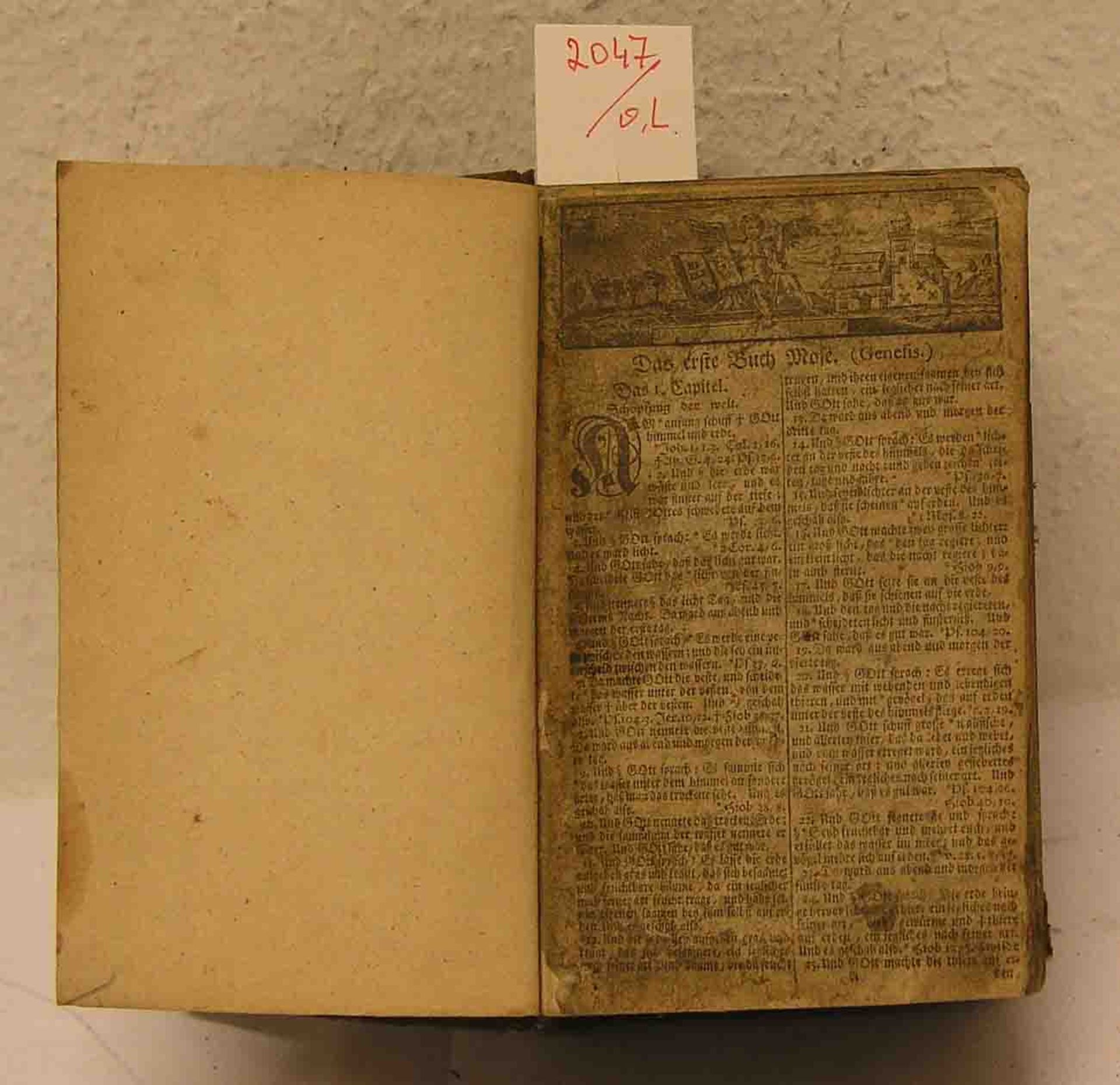 Bibel um 1800. Titelblatt fehlt.
