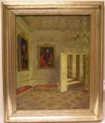 Purmann, Karl (Speyer 1877 - 1966 Stuttgart): "Barocker Schlosssaal". Öl/Lwd., signiert,1939, 66 x