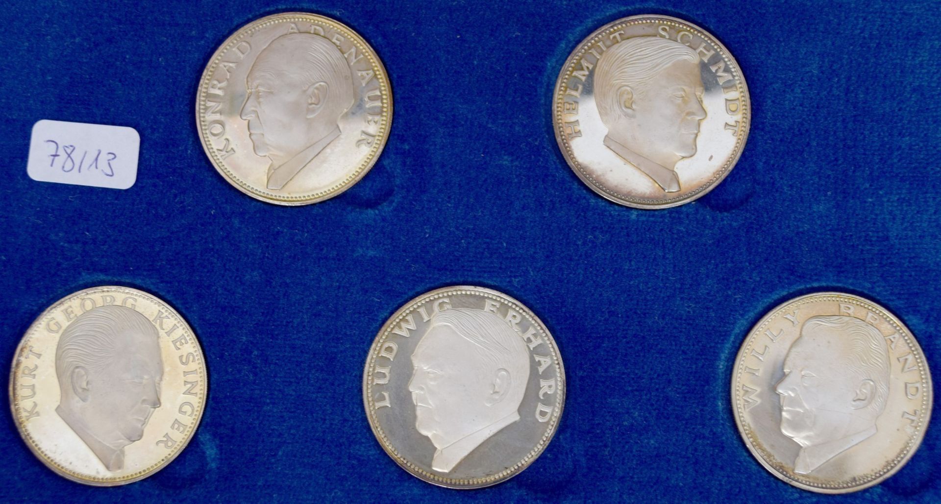 Fünf Silbermünzen