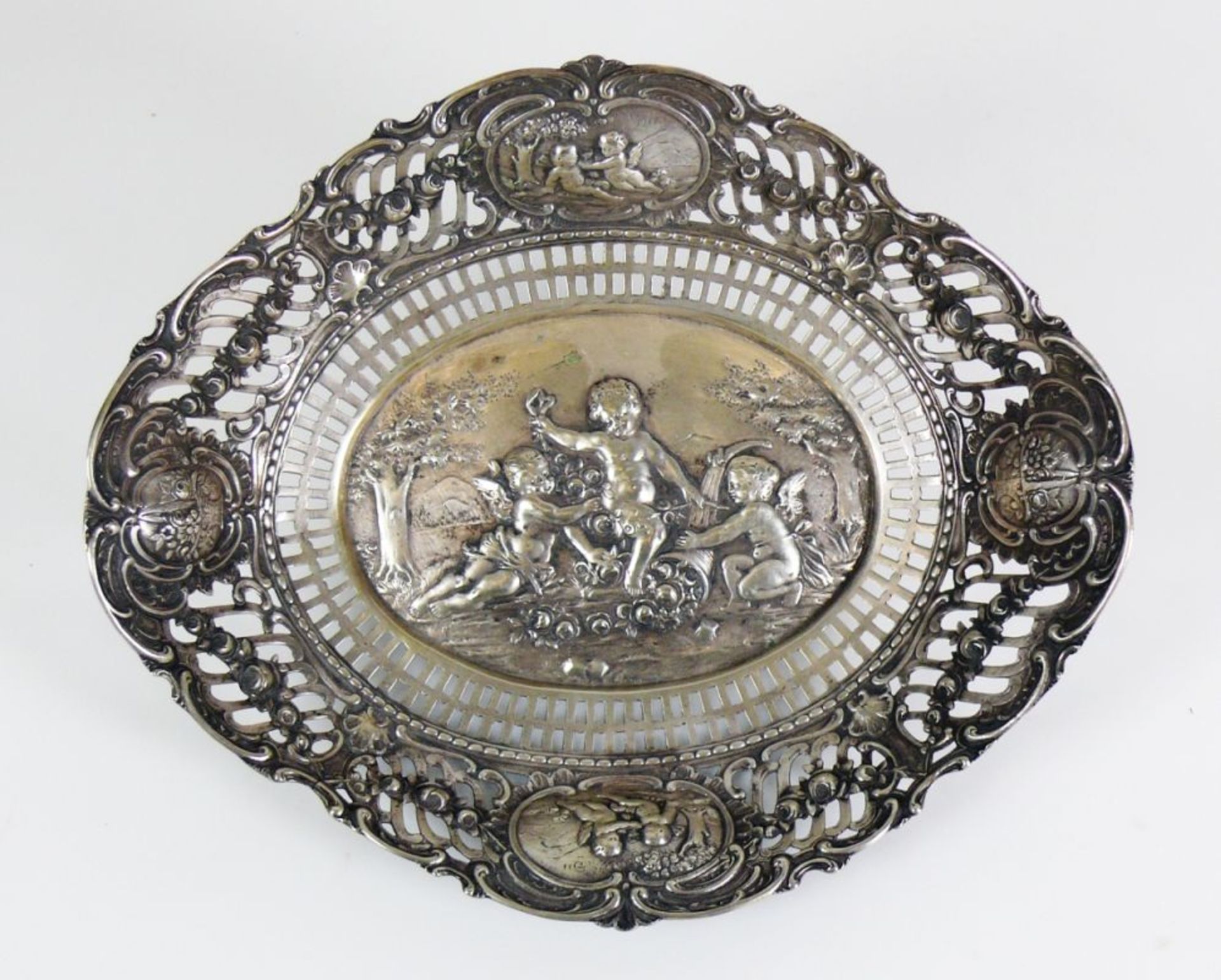 Zierschale (um 1900) Silber 800; ovale