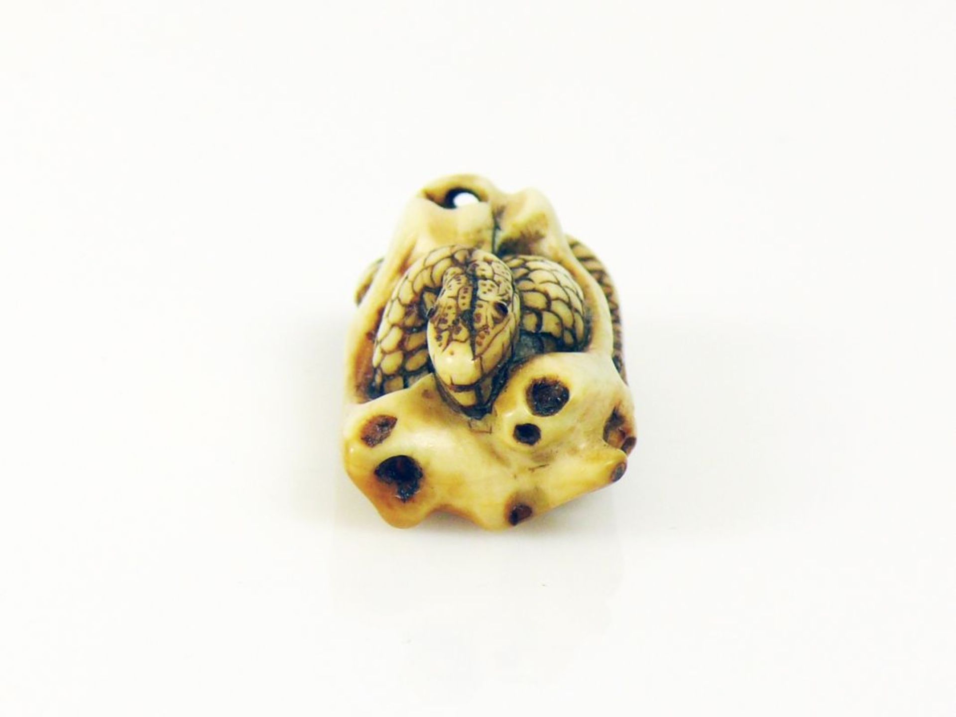 Netsuke (Japan) "Schlange"; geringelt; - Bild 3 aus 5