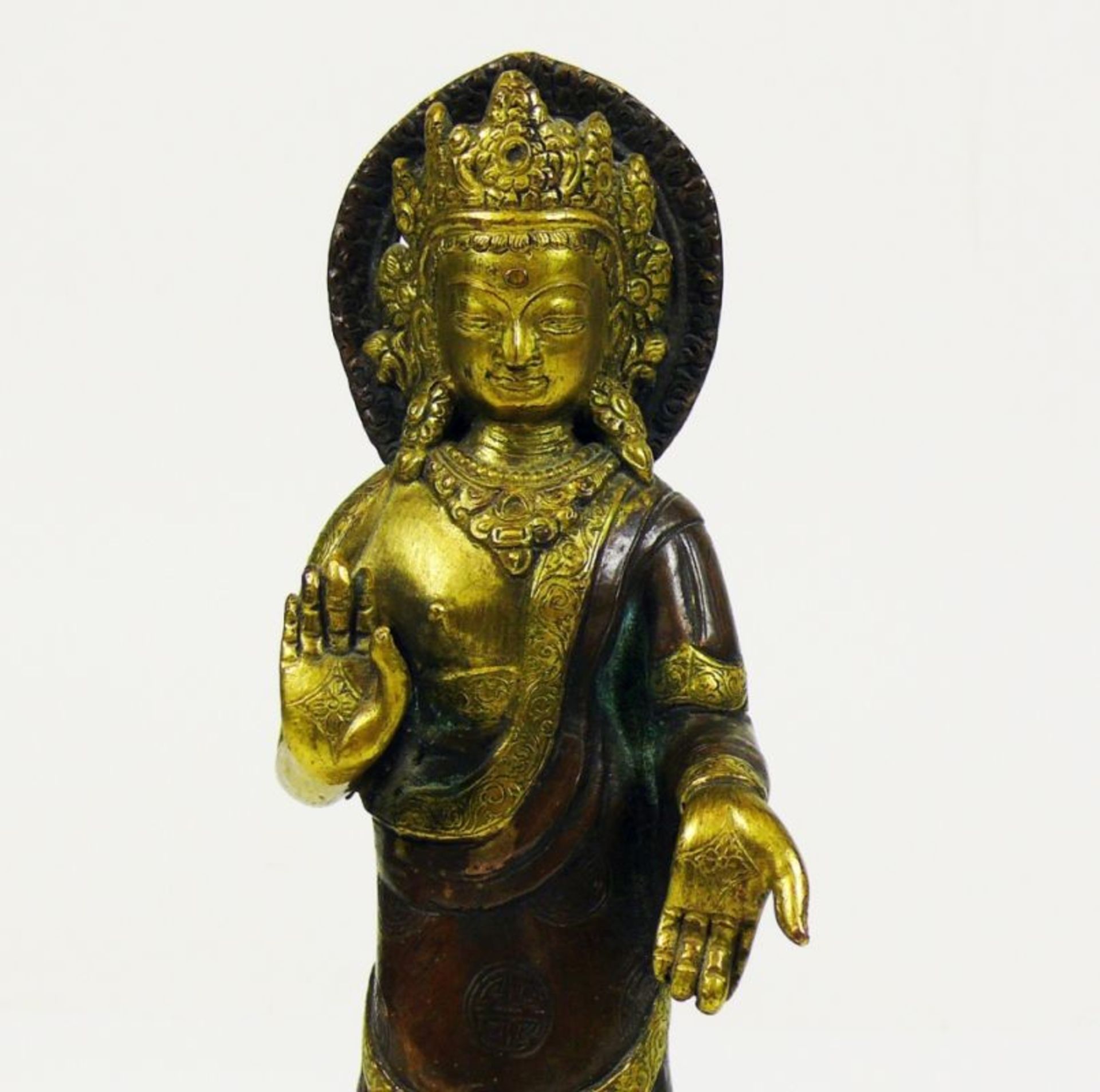 Stehender Buddha "Abhaya Mudra"; mit - Bild 6 aus 7