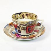 Tasse (China) mit UT; farbig bemalter