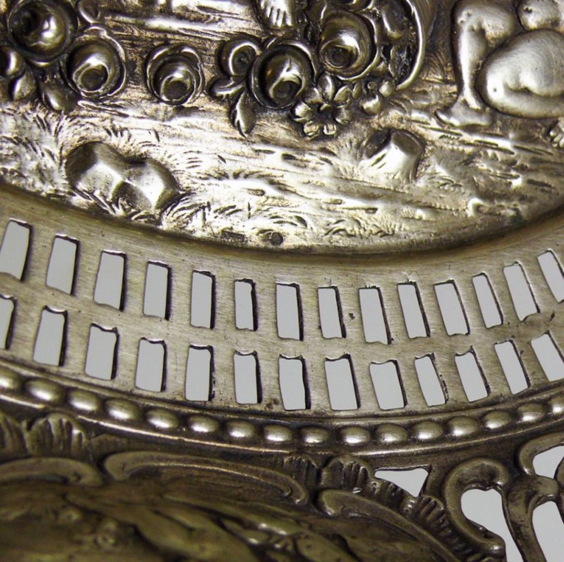 Zierschale (um 1900) Silber 800; ovale - Bild 2 aus 5