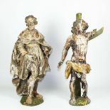 Paar Heiligenfiguren (18.Jh.) Hl.