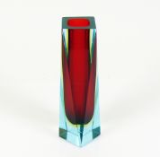 Murano-Vase (Mitte 20.Jh.) 4-kantige