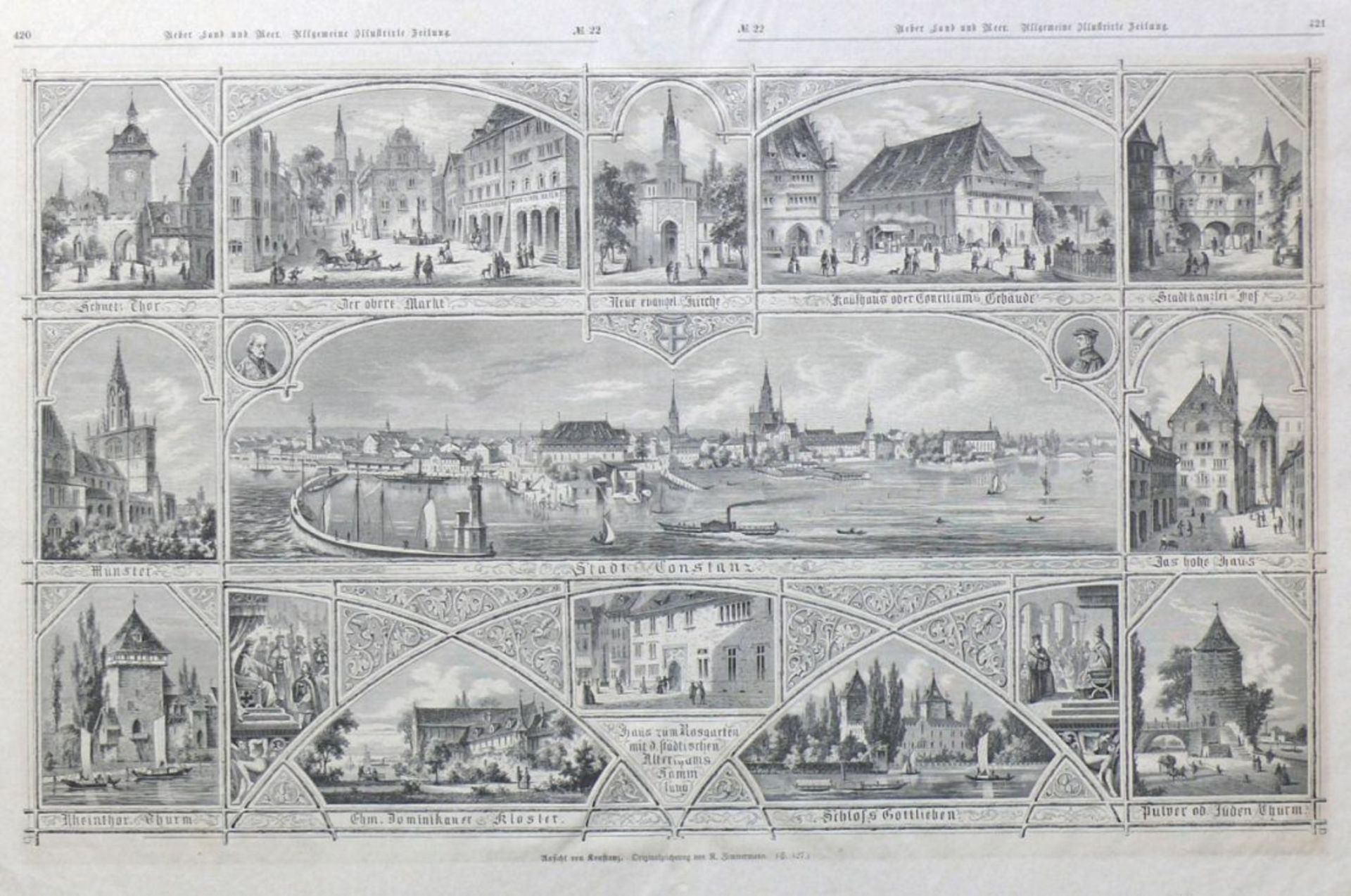 Konstanz (19.Jh.) 3 div. Ansichten; 2x - Bild 4 aus 4