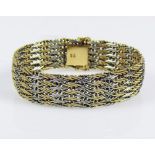 Armband 18ct bicolor; B: 1,8 cm; L: