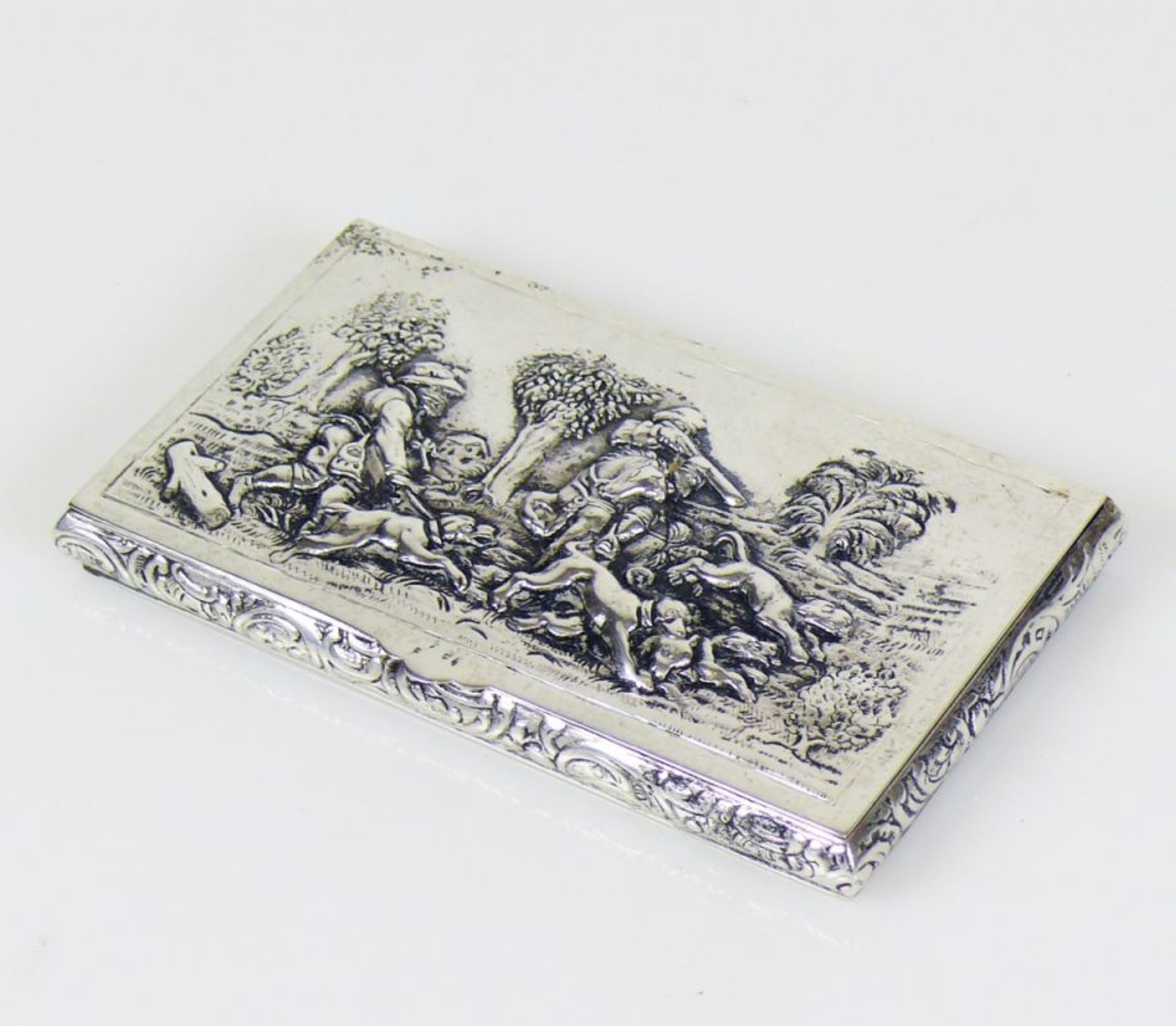 Deckeldose (um 1900) Silber 800; - Bild 4 aus 5