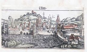 Ulm (um 1500) "Gesamtansicht"; altcol.