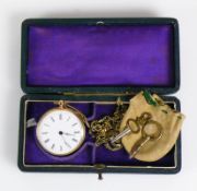 Taschenuhr 18ct GG-Gehäuse;