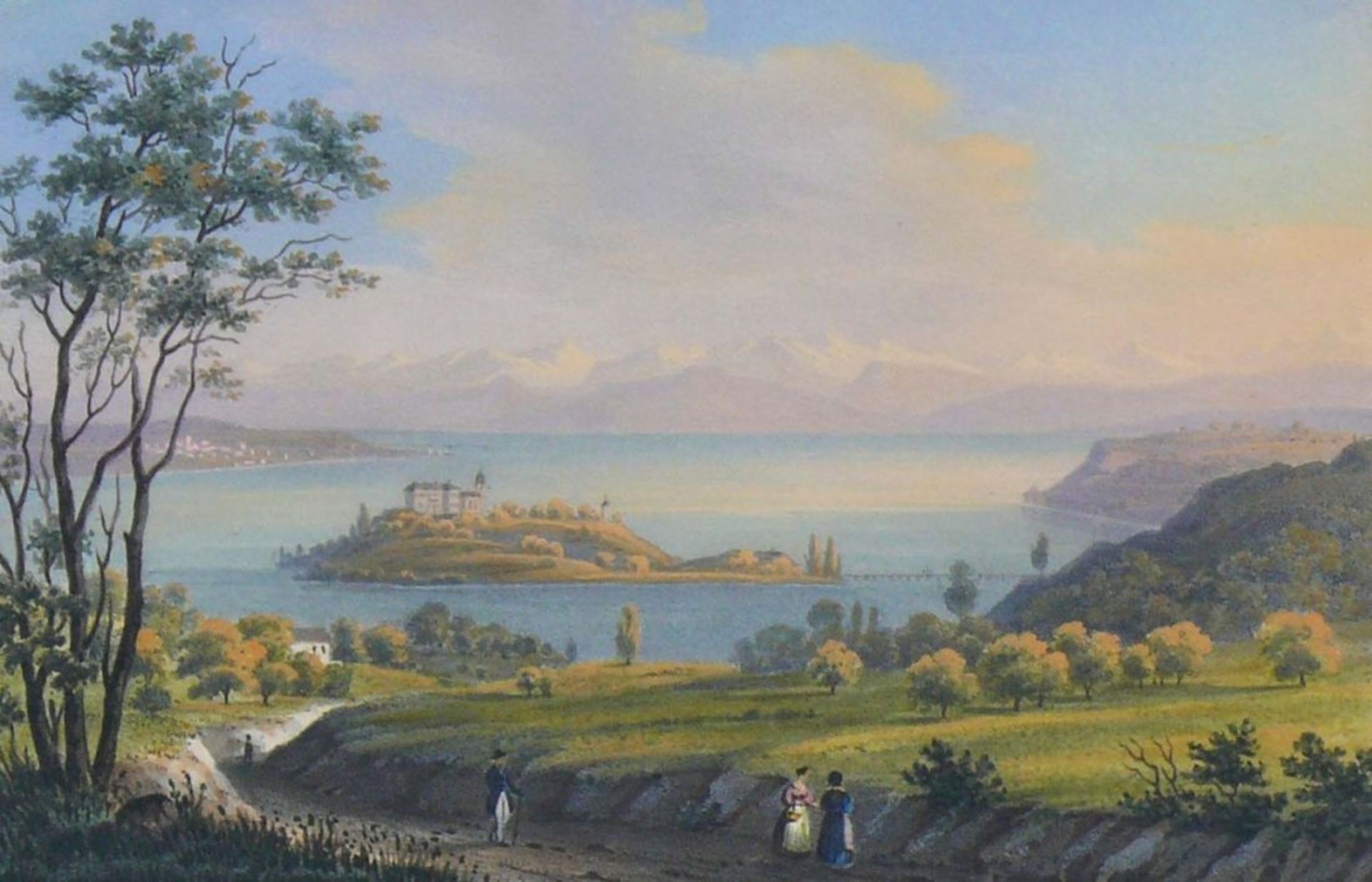 Insel Mainau (um 1820) "Blick von - Bild 2 aus 2