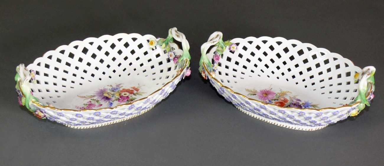 2 Zierschalen (Meissen, um 1900) ovale - Image 5 of 6