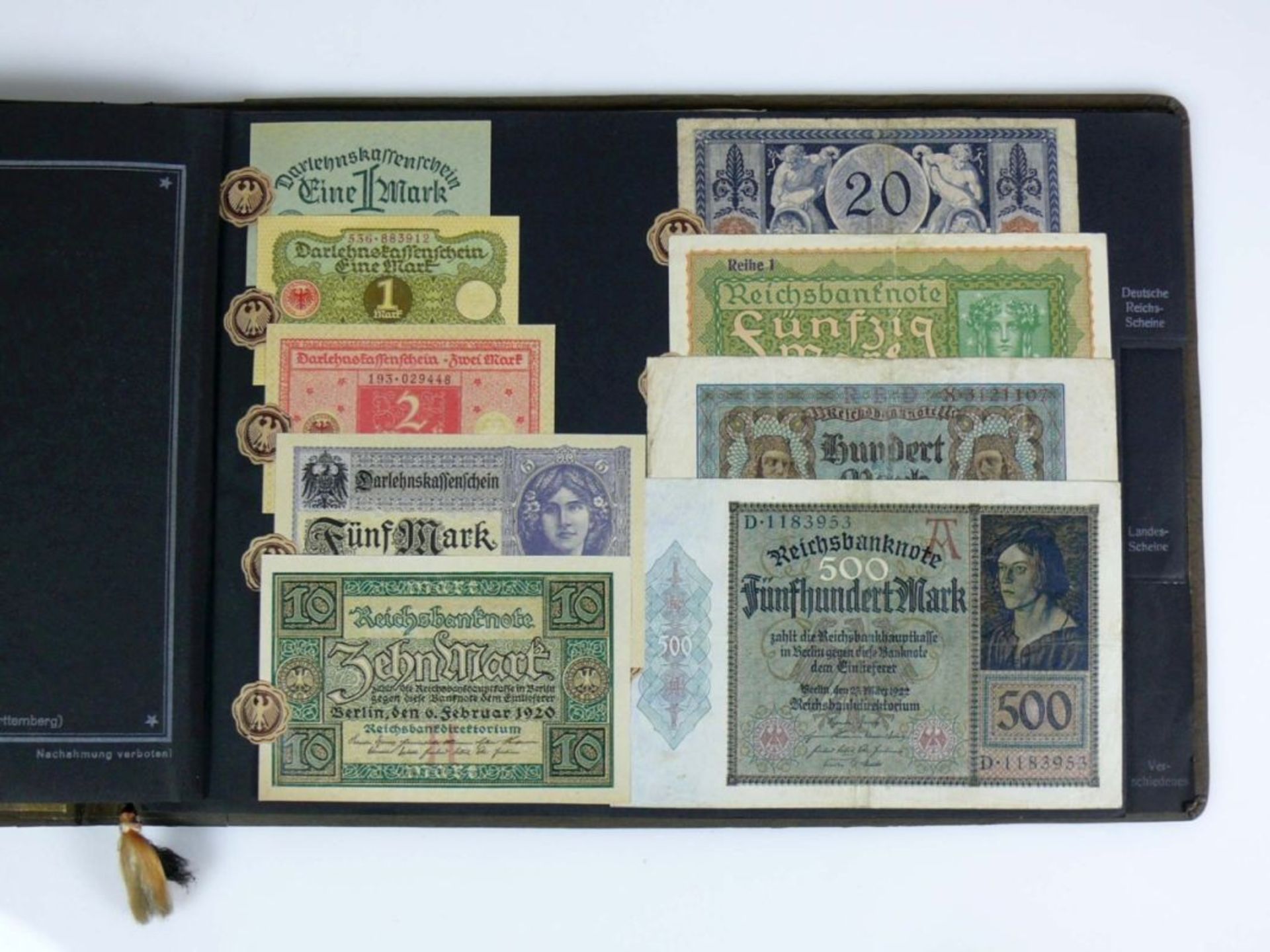 Album Reichsbanknoten mit 80