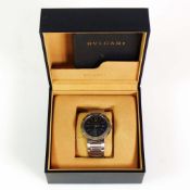 BULGARI-Armbanduhr Stahl; Automatik;