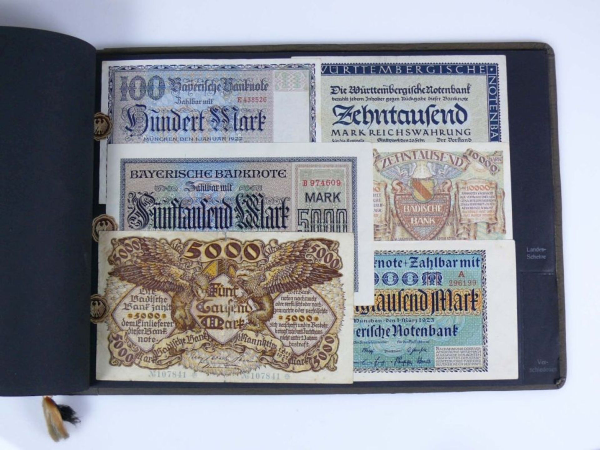 Album Reichsbanknoten mit 80 - Bild 2 aus 2