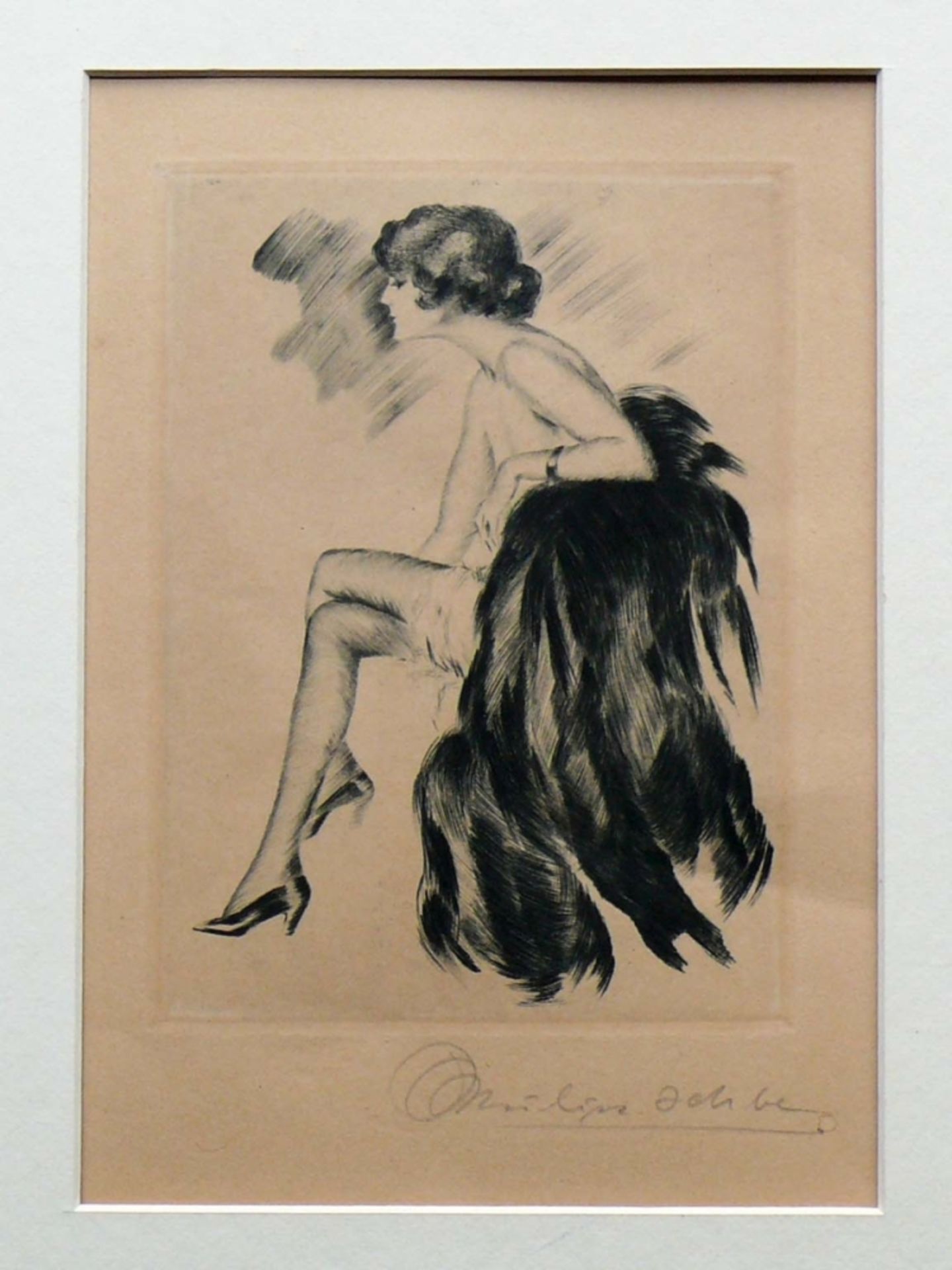 Anonym (um 1920) "Junge Frau auf Stuhl - Image 2 of 3