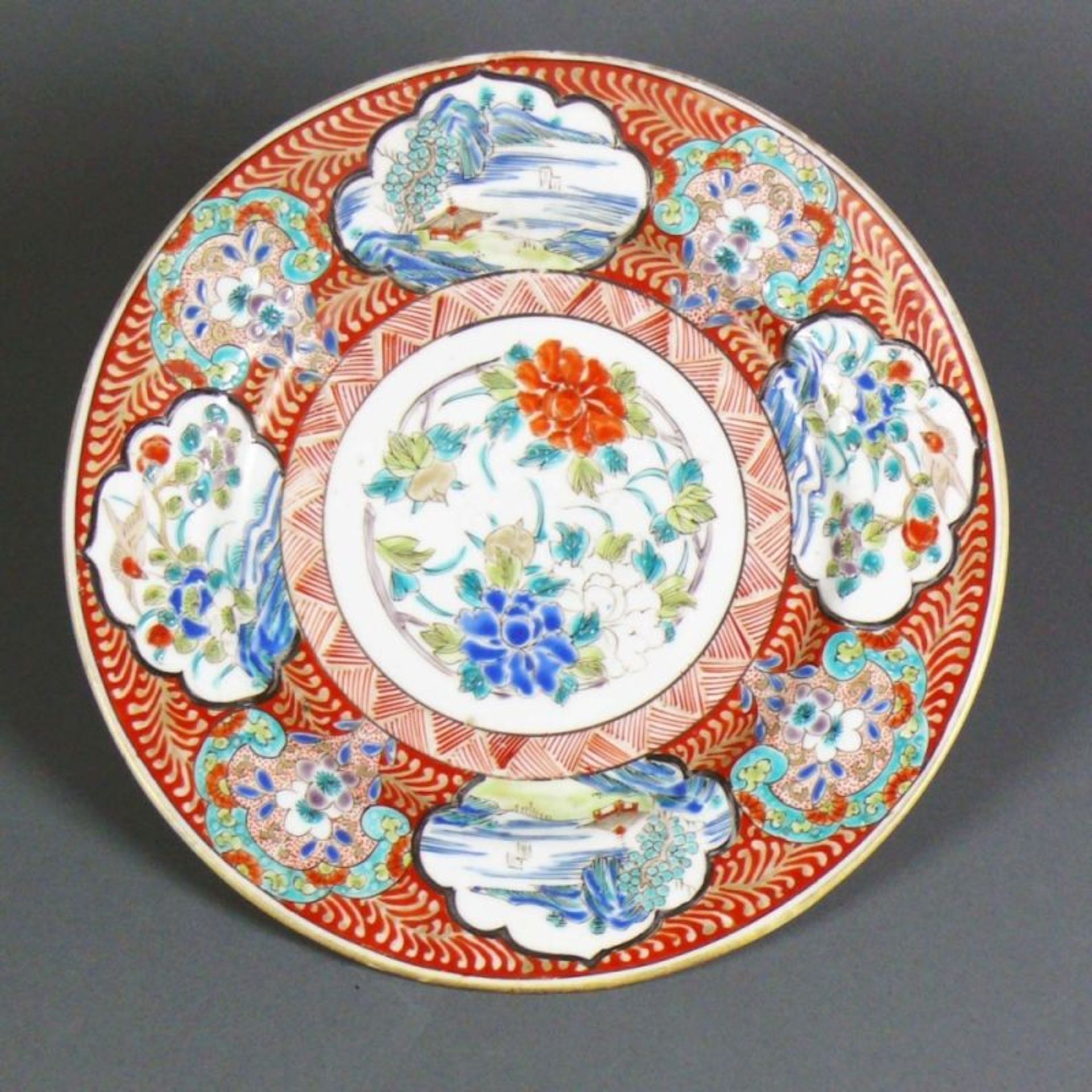 Teller (Japan, Imari ca. 1840) Blüten-