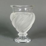 LALIQUE-Vase (20.Jh.) Wandung tlw.