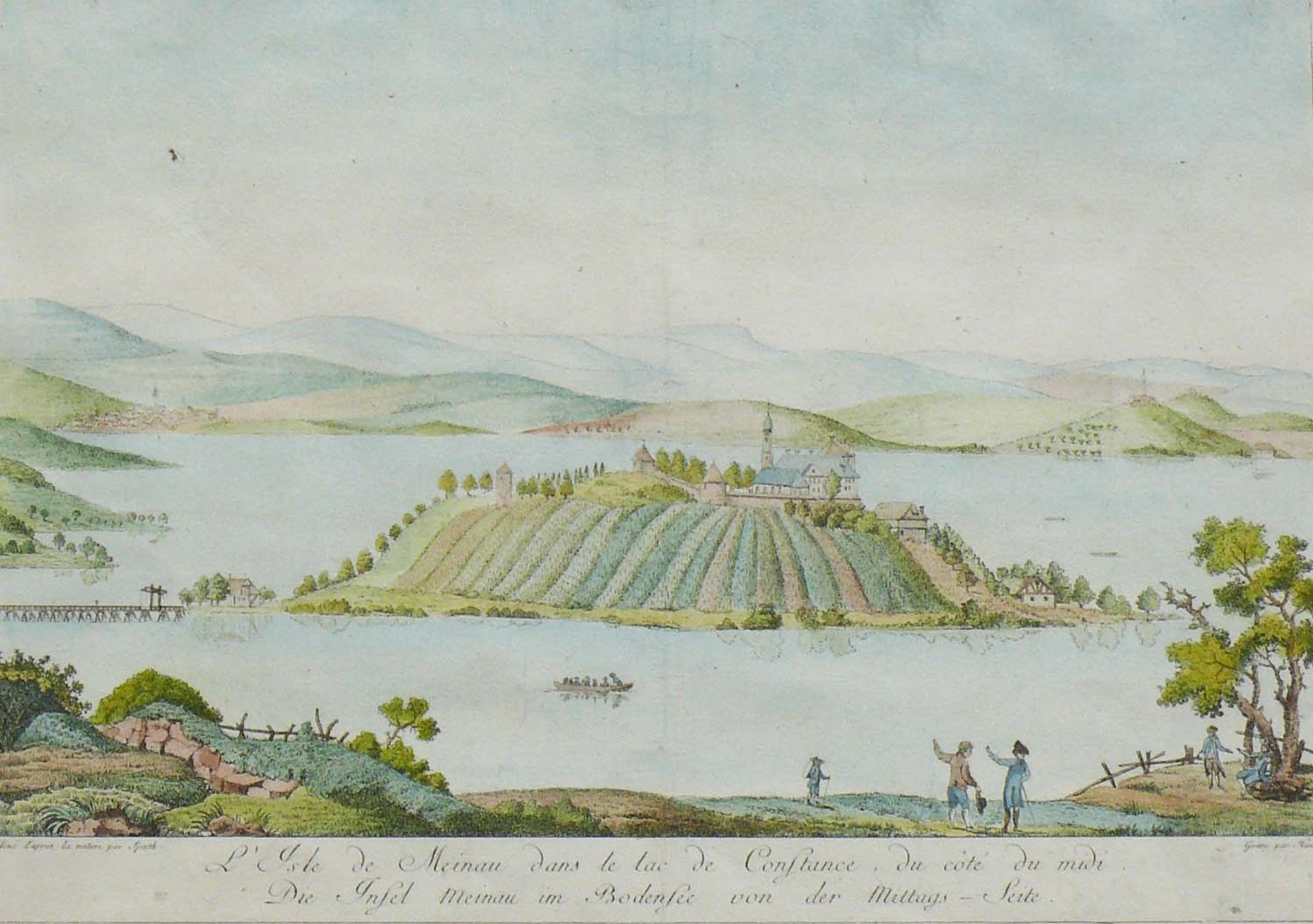 Die Insel Meinau im Bodensee (um 1785)