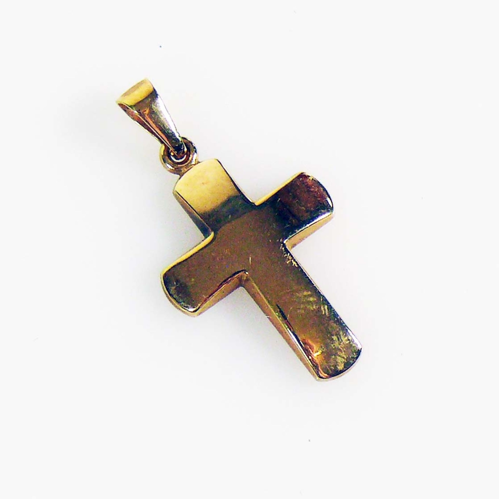 Kreuz-Anhänger 18ct GG; 1,4g; 2 x 1,5 - Bild 2 aus 3