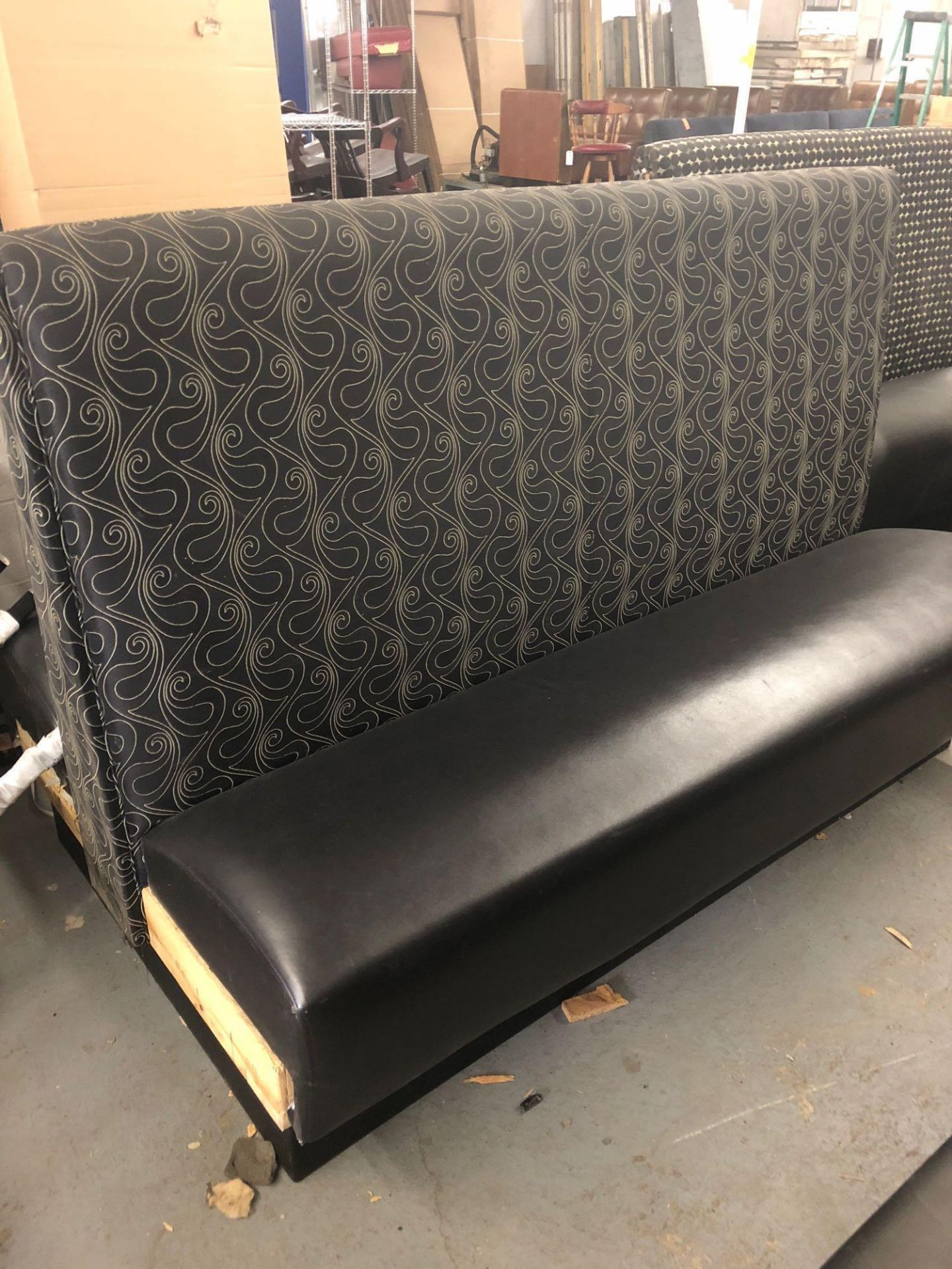 Lot 7 dark brown upholstered booths - Image 5 of 5