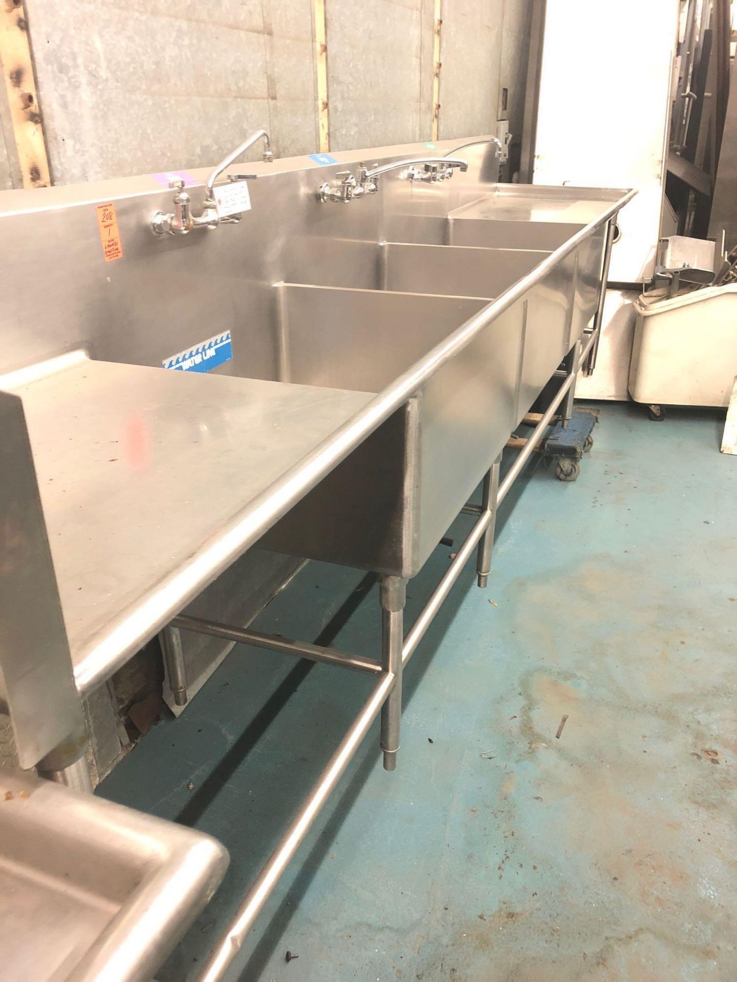 162 inch three compartment sink