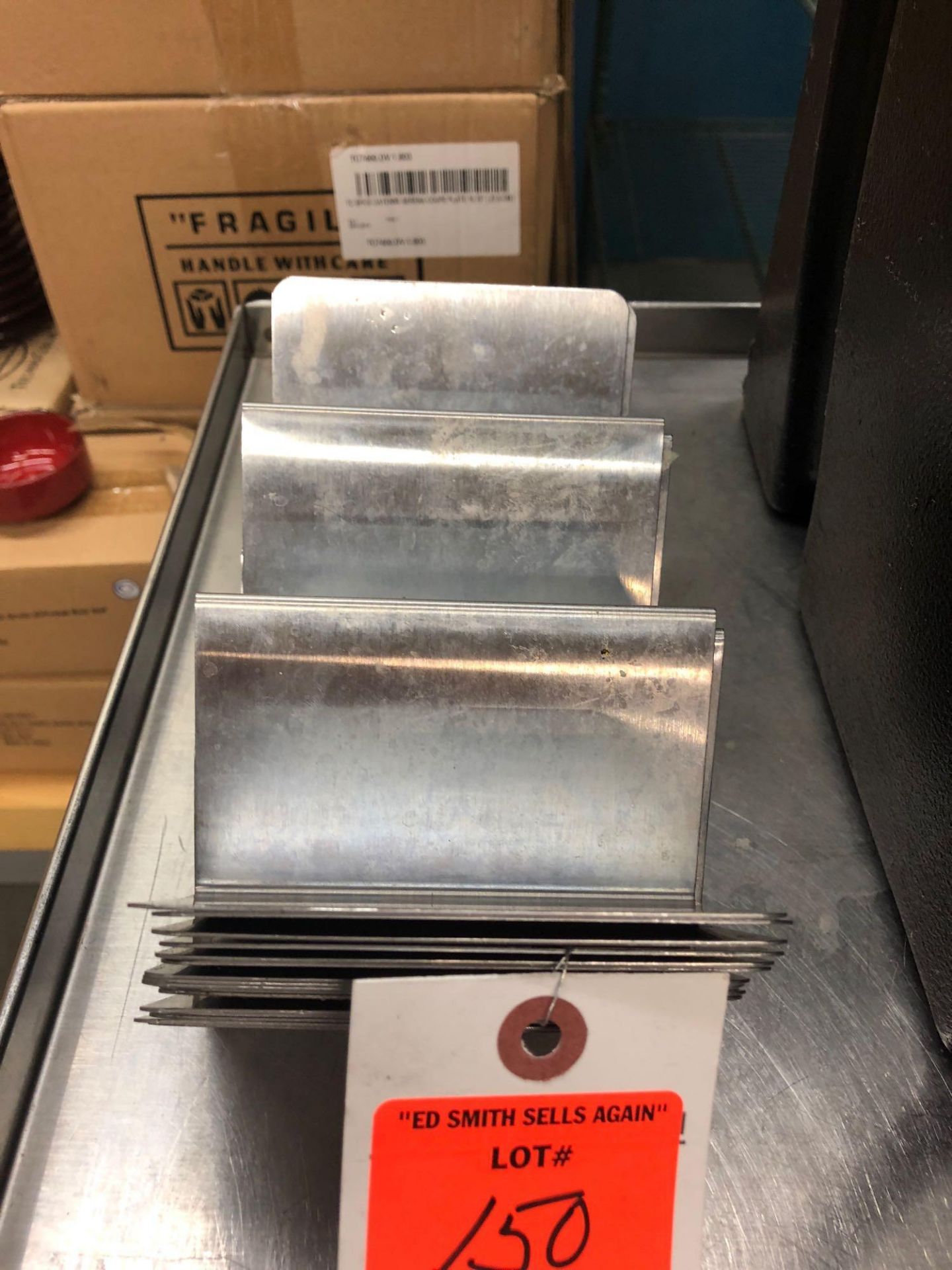 Lot stainless steel taco stands