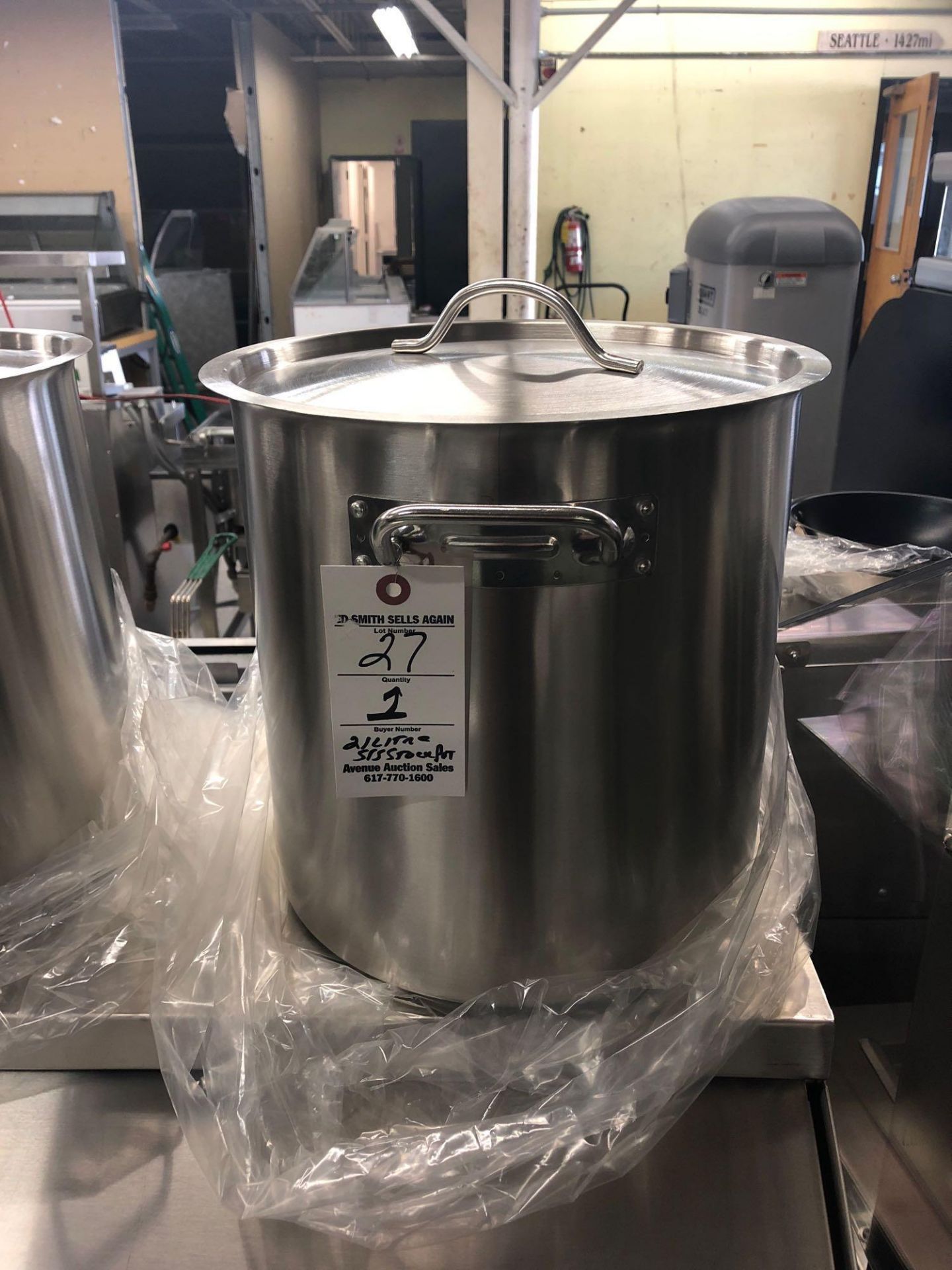 21 L stainless steel stockpot with cover