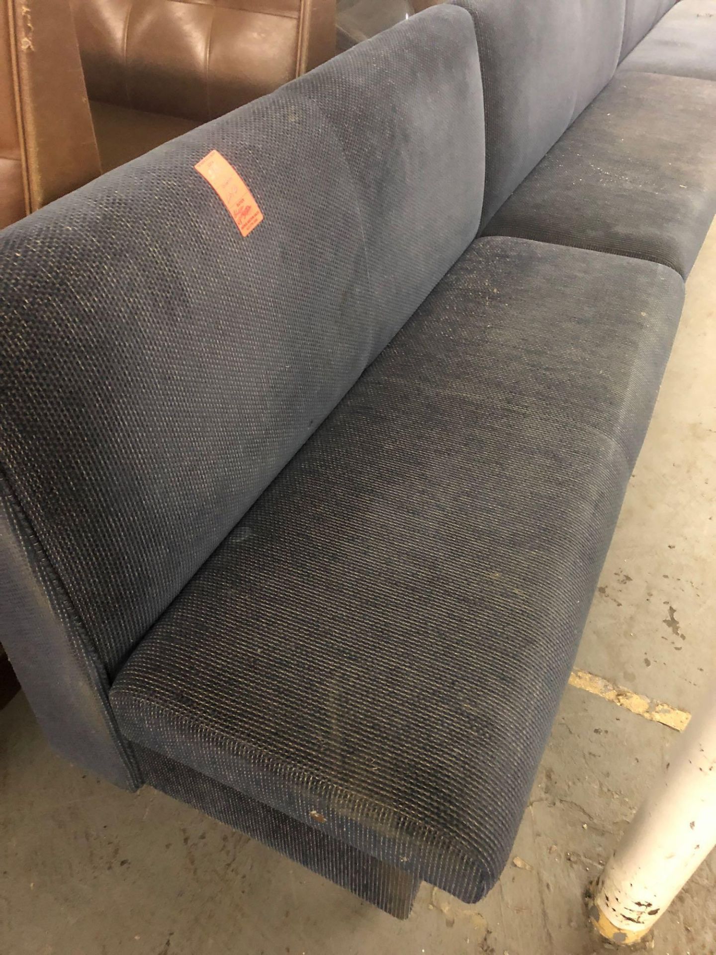 Lot Blue fabric wall bench