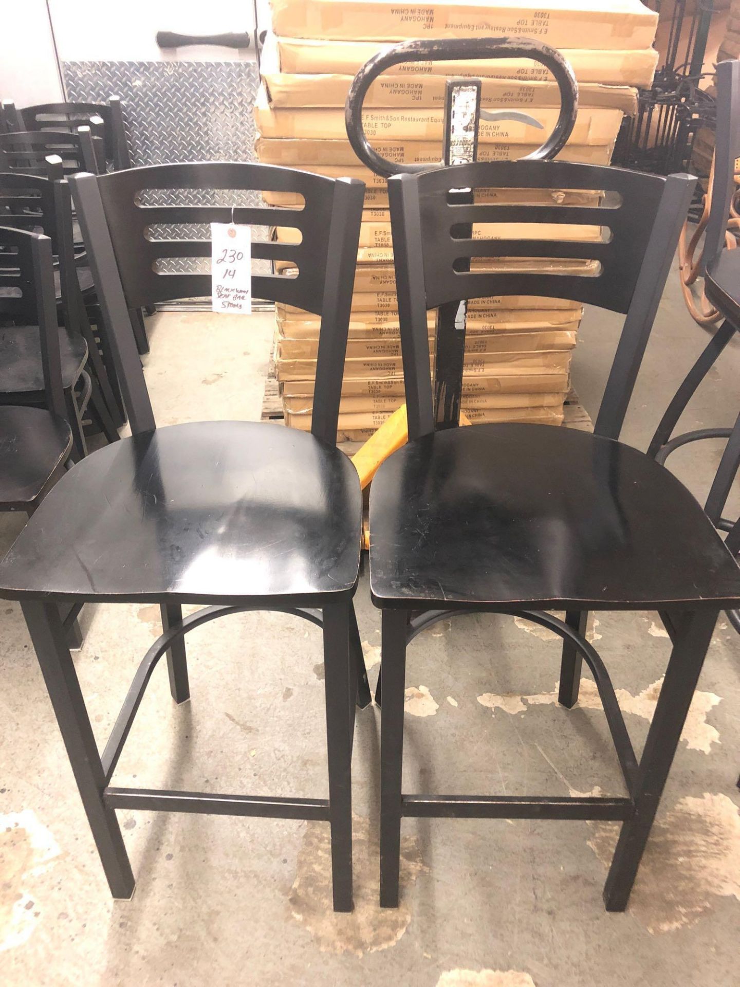 Black bar stool