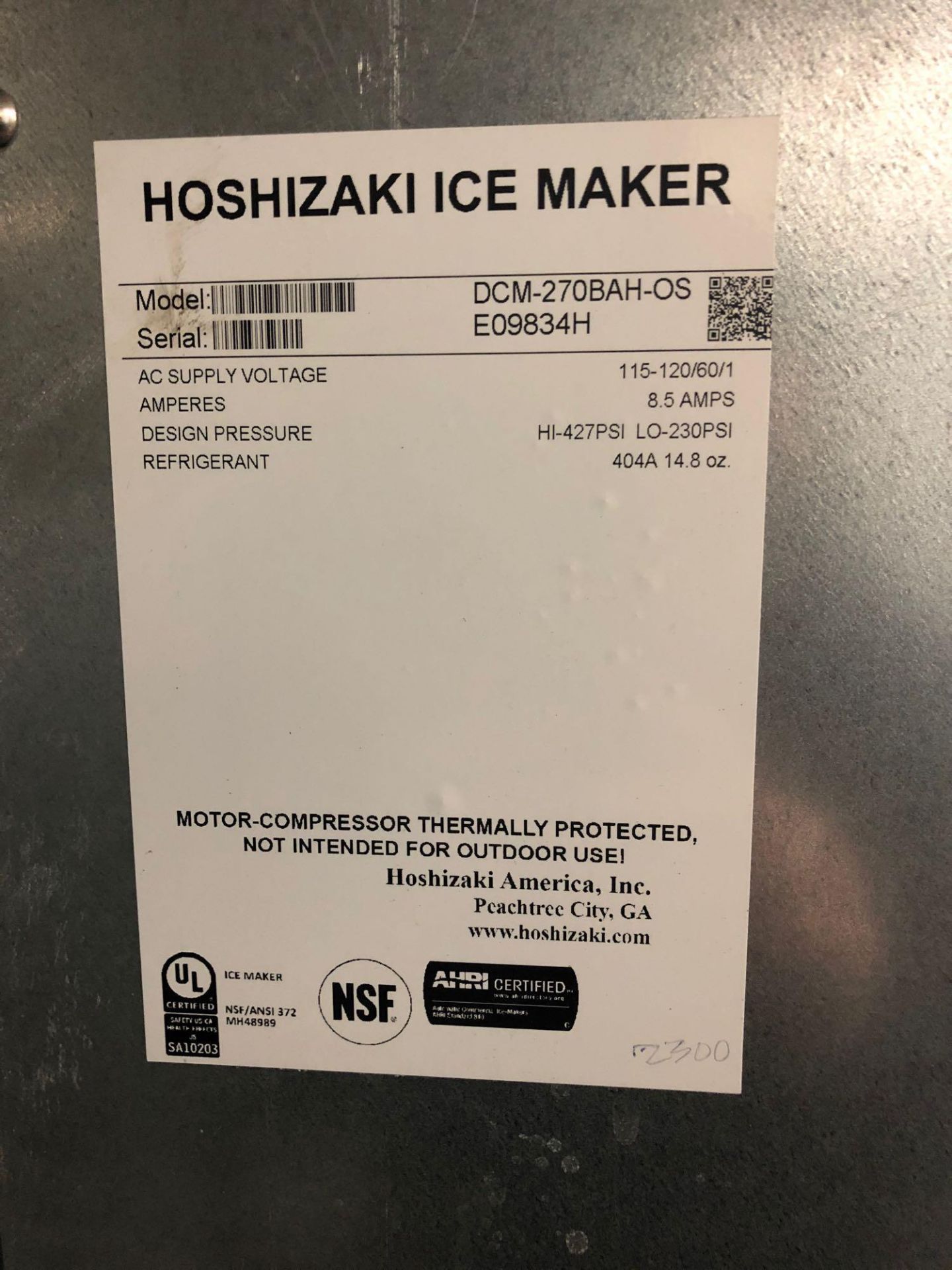 Hoshizaki ice maker and water dispenser - Image 2 of 2