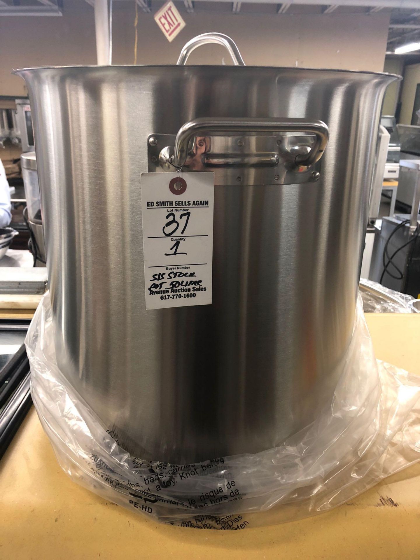 50 L stainless steel stockpot with cover