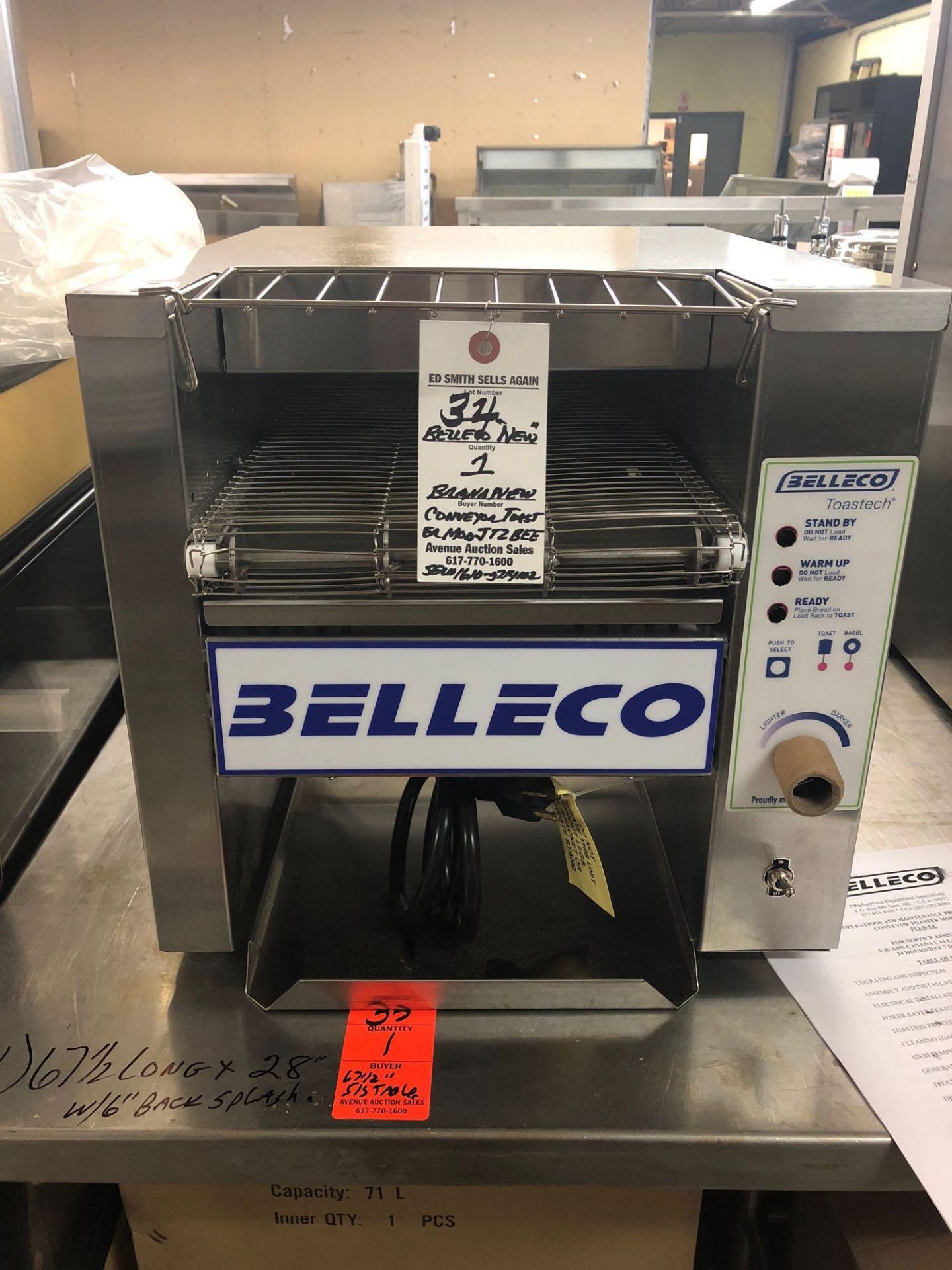 Belleco new conveyor toaster