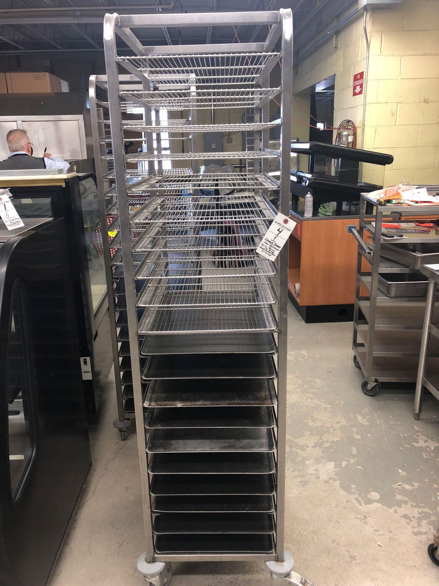 Stainless steel cookie rack with racks and trays