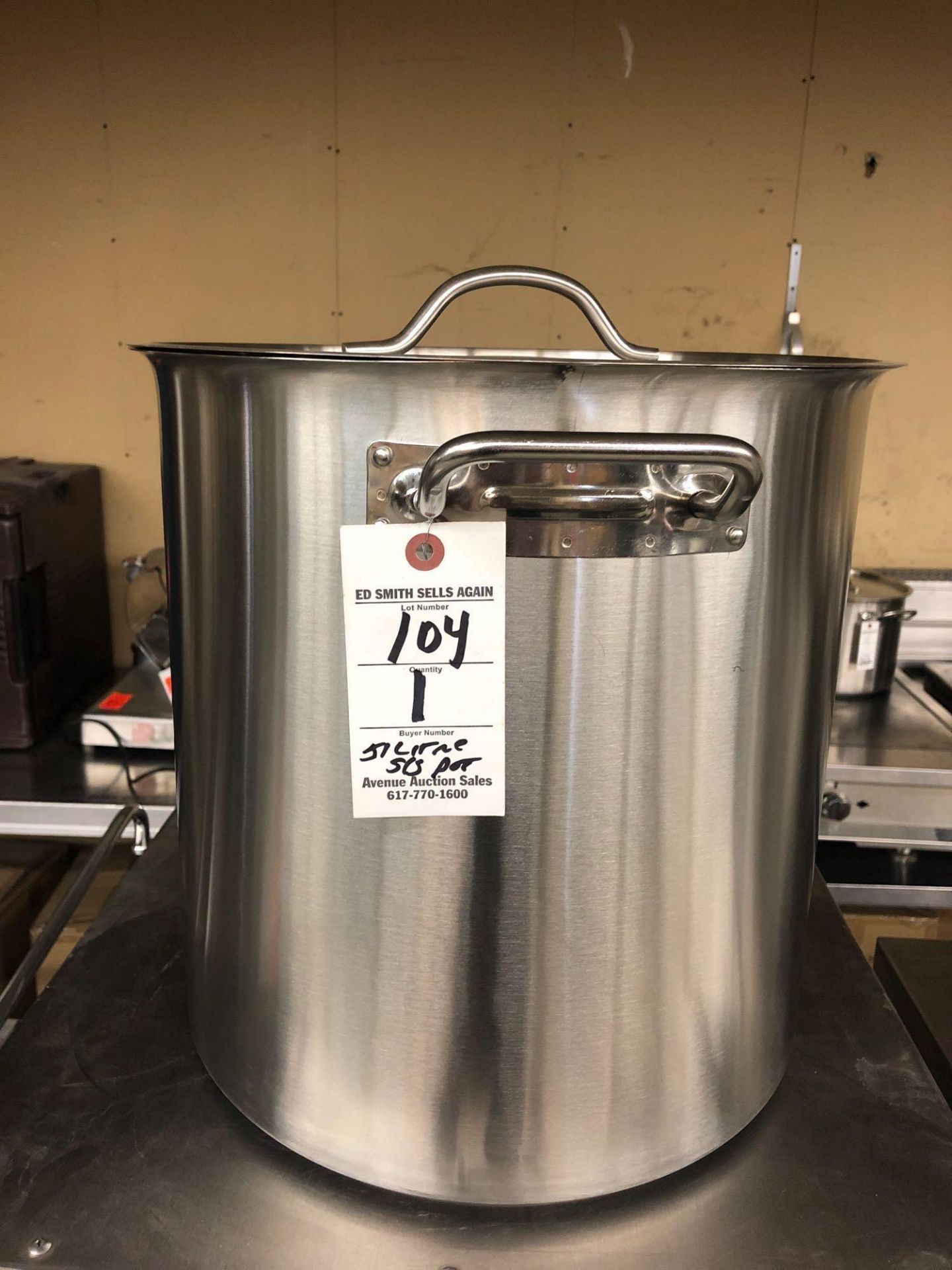 51 L stainless steel stockpot with cover
