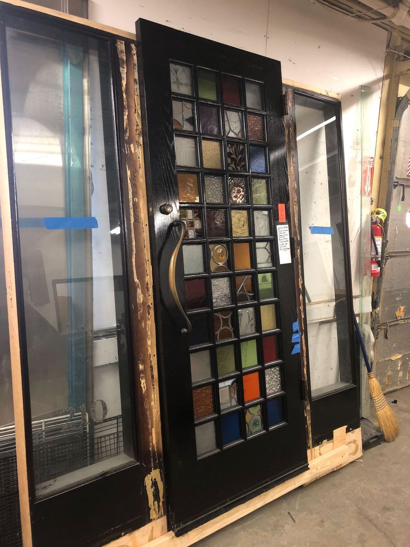 Decorative commercial door with frame